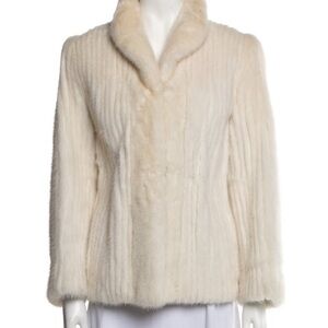 The Denver real mink Cream Women's jacket Coat